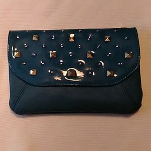 Ocean blue clutch FAITH w/strap Grace Adele